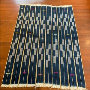 Vintage hand woven African Baule fabric